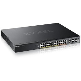 ZyXEL XGS2220-30HP, L3 Access Switch, 400W PoE, 16xPoE+/10xPoE++, 24x1G RJ45 2x10mG RJ45, 4x10G SFP+ Uplink, incl. 1 yr