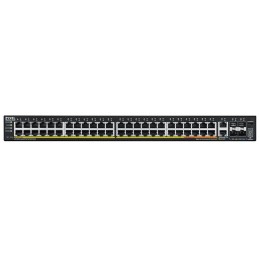 ZyXEL XGS2220-54HP, L3 Access Switch, 600W PoE, 40xPoE+/10xPoE++, 48x1G RJ45 2x10mG RJ45, 4x10G SFP+ Uplink, incl. 1 yr