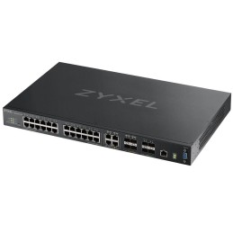 ZyXEL XGS4600-32 L3 Managed Switch, 28 port Gig, 4 dual pers. and 4x 10G SFP+, stackable, dual PSU