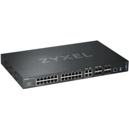 ZyXEL XGS4600-32 L3 Managed Switch, 28 port Gig, 4 dual pers. and 4x 10G SFP+, stackable, dual PSU