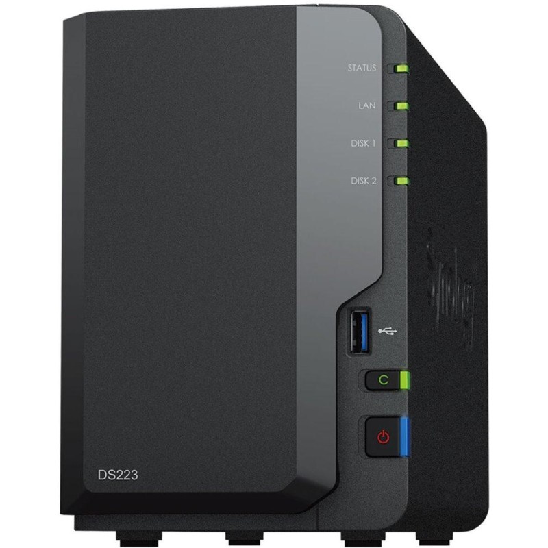 Synology DS223   2x SATA, 2GB RAM, 3x USB 3.2, 1x GbE