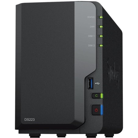 Synology DS223   2x SATA, 2GB RAM, 3x USB 3.2, 1x GbE