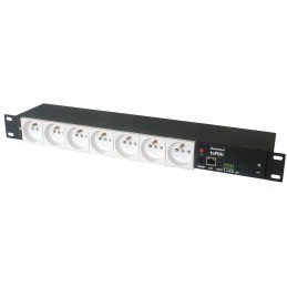 TINYCONTROL rackový distribuční modul síťového napájení 7port, měření spotřeby, MQTT, 1wire a I2C, 2 digitální vstupy