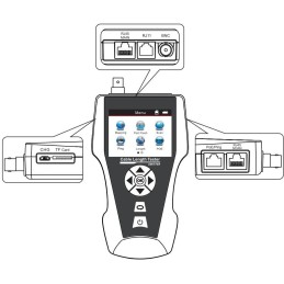 XtendLan Tester kabelů s LCD, Cat5, Cat6, Cat7, UTP/STP, BNC test PoE, Ping, hledačka/sonda