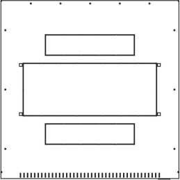 Triton 19" rozvaděč stojanový 47U/600x600, typ RT, nosnost 1200kg, skleněné dveře, RAL9005, černý