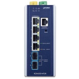 Planet IGS-6325-4T2X průmyslový L3 switch, 4x1Gb, 2x10Gb SFP+, 9-48VDC, -40~75°C, IP30, fanless