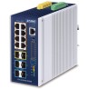 Planet IGS-6329-8UP2S4X priemyselný L3 switch, 8x1Gb, 2x2.5Gb SFP, 4x10Gb SFP+, PoE 802.3bt 360W, 48-54VDC, -40~75°C