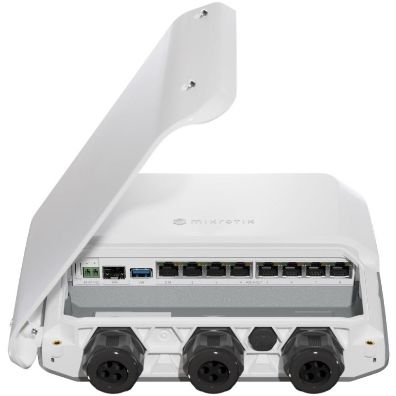 MikroTik RouterBOARD RB5009UPr+S+OUT, 4x 1,4 GHz, 7x Gbit PoE LAN, 1x 2,5 Gbit PoE LAN, USB 3.0, SFP+, L5