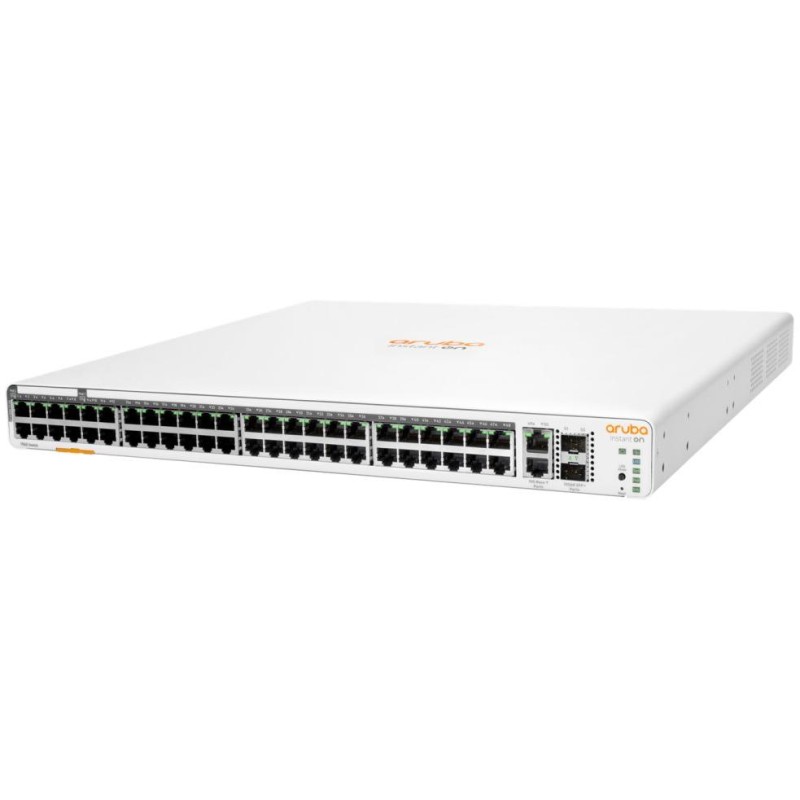 HPE Aruba Instant On 1960 48G PoE (40p Class4 + 8p Class6) 2XGT 2SFP+ 600W Switch
