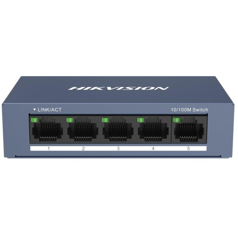 HIKVISION switch DS-3E0105-O/ 5x port/ 10/100Mbps RJ45 porty/ 1 Gbps/ napájení 5 VDC (1A)