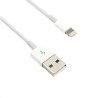 KABEL C-TECH USB 2.0 LIGHTNING (IP5 A VYŠŠÍ) NABÍJECÍ A SYNCHRONIZAČNÍ KABEL, 1M, BÍLÝ
