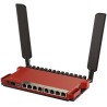 MikroTik L009UiGS-2HaxD-IN, ARM-CPU, 512 MB RAM, Wi-Fi 6 (802.11ax), 8x GLAN, PoE-Ein-/Ausgang, SFP, USB 3.0, L5