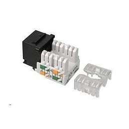 Solarix Cut-in Keystone CAT5E UTP RJ45 schwarzer Klemmenblock 90°