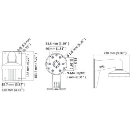HIKVISION držák pro kameru DS-1473ZJ-135/ kompatibilní s kamerami serie D6xx