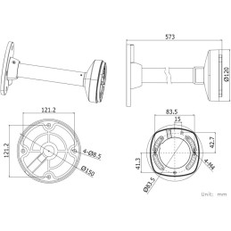 HIKVISION držák pro kameru DS-1271ZJ-120/ D7xx/ HiLook D1xxHA-LU