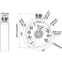 HIKVISION instalační krabice pro kameru DS-1280ZJ-DM46/ D7xx/ HiLook D1xxHA-LU