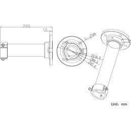 HIKVISION držák pro kameru DS-1661ZJ/ kompatibilní s kamerami 4 inch PTZ