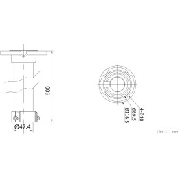HIKVISION držák pro kameru DS-1662ZJ/ kompatibilní s kamerami 4 inch PTZ