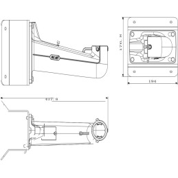HIKVISION držák pro kameru DS-1602ZJ-corner/ kompatibilní s kamerami 4 inch PTZ