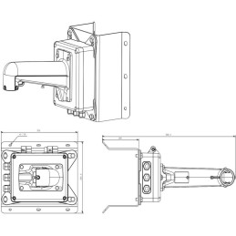 HIKVISION držák pro kameru DS-1602ZJ-box-corner/ kompatibilní s kamerami 4 inch PTZ