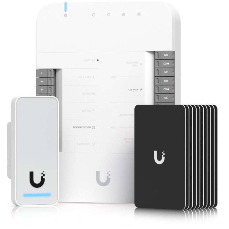 Ubiquiti UniFi Access G2 Starter Kit - Sada, 1x rozbočovač, 1x čtečka G2, 10x přístupová karta