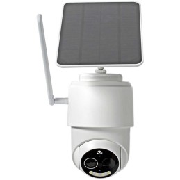 NEDIS IP kamera 4G solární/ venkovní/ IP65/ Wi-Fi/ 1080p/ PIR senzor/ USB-C/ microSD/ Android/ iOS/ bílá + solární panel