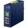 Planet IVR-300FP Enterprise router/FW VPN/VLAN/QoS/HA/licznik AP, 2xWAN(SD-WAN), 3xLAN,1xSFP,4xPoE, IP30,-40/75st,48-54VDC