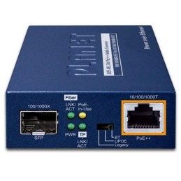 Planet GUP-805A-60W konvertor RJ45/SFP, 1Gbps, PoE injektor 802.3bt 60W