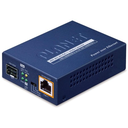 Planet GUP-805A-95W konvertor RJ45/SFP, 1Gbps, PoE injektor 802.3bt 95W