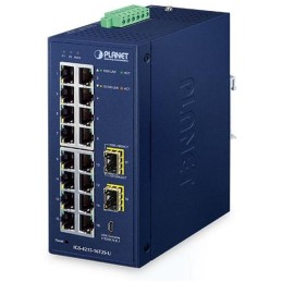 Planet IGS-4215-16T2S-U průmyslový L2 switch, 16x1Gb, 2x1Gb SFP, dual 9-48VDC, -40~75°C, 1x Micro-USB female port, IP30