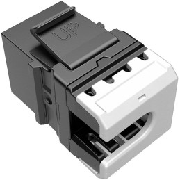 Solarix keystone c6 UTP RJ45 černý pro kleště  SXKJ-NA-BU SXKJ-6-UTP-BK-NA - 24ks multipack