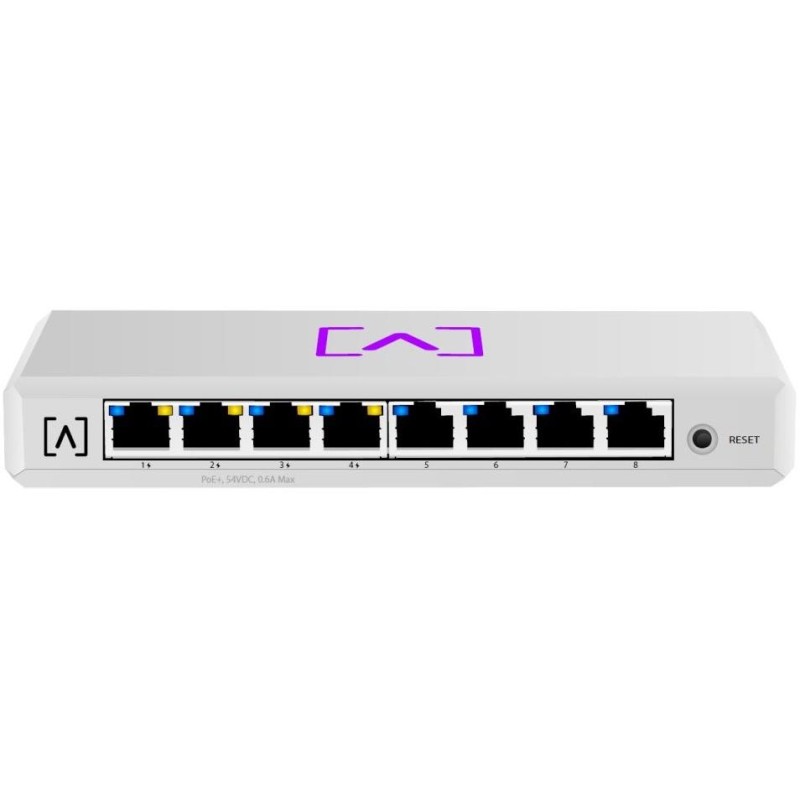 ALTA Switch 8 POE - 8x Gbit RJ45, 4x PoE+ (PoE budget 60W)