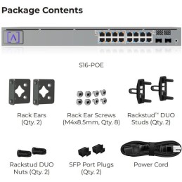ALTA Switch 16 POE - 16x Gbit RJ45, 2x SFP port, 8x PoE+ (PoE budget 120W)