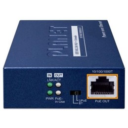Planet PoE/LAN extender, 1xPoE-in, 1xPoE-out 65W, 802.3bt, Gigabit