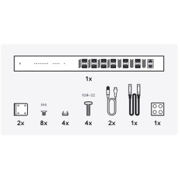Ubiquiti UISP Fiber OLT XGS -  8x GPON port, 4x SFP28 port, 2x Hot-Swap, DAC kabel