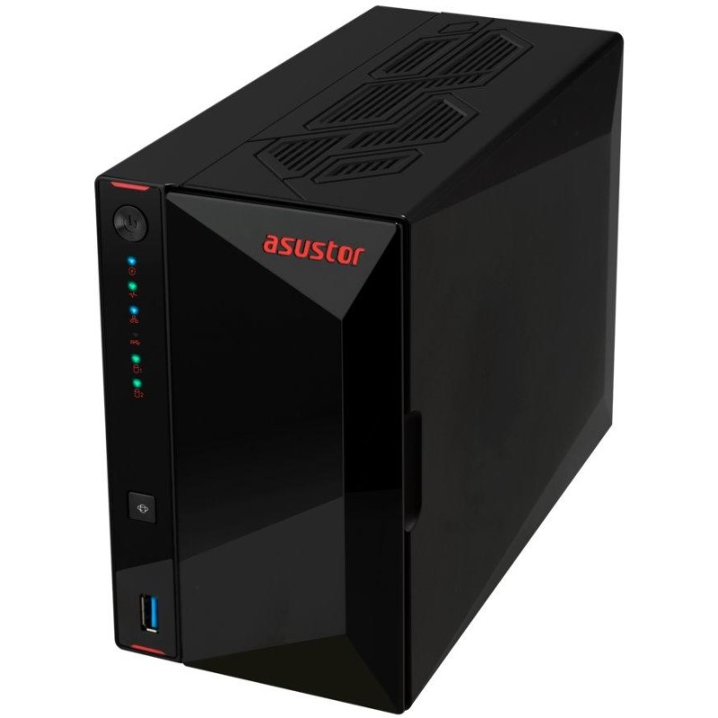 Asustor Nimbustor 2 Gen2 AS5402T 2 Bay NAS, Quad-Core 2.0GHz CPU, Dual 2.5GbE Ports, 4GB DDR4, 4x M.2 SSD Slots