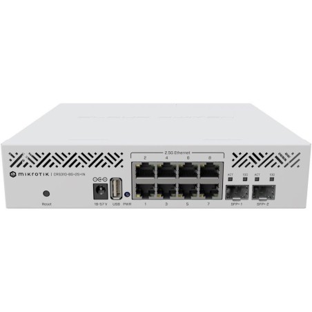 MikroTik Cloud Router Switch CRS310-8G+2S+IN, 256MB RAM, 8x 2,5 GbE, 2x SFP+, USB 3.0, L5