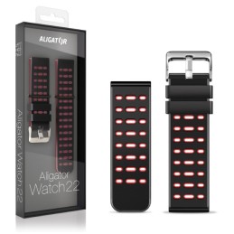 Remienok silikónový Duálny 22mm, červený