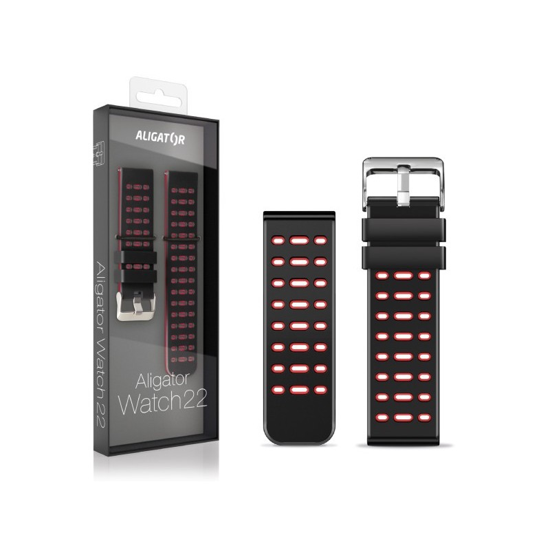 Silikonarmband Dual 22mm, rot