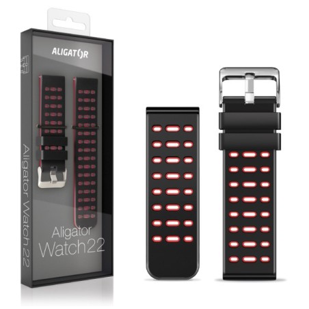 Silicone strap Dual 22mm, red