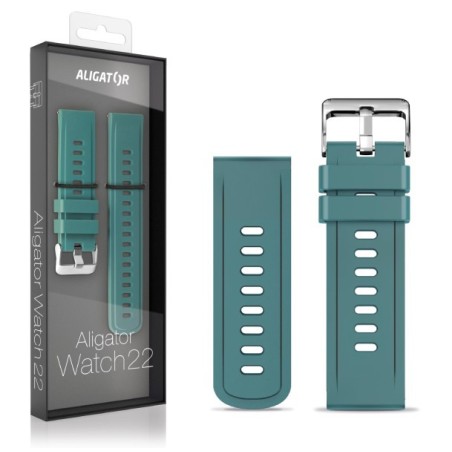 Silicone strap 22mm, green