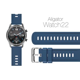 Silicone strap 22mm, blue