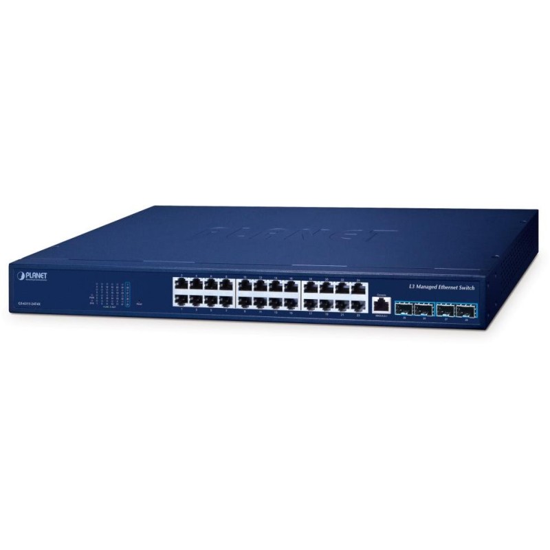 Planet GS-6311-24T4X L3 switch, 24x1Gb, 4x10Gb SFP+, QoS, fanless