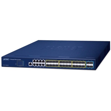 Planet GS-6311-16S8C4XR L3 switch, 8x1Gb combo, 16x1Gb SFP, 4x10Gb SFP+, 2x power-in