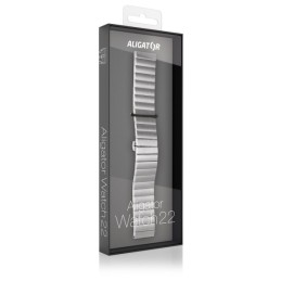 Metallband 22mm, silber