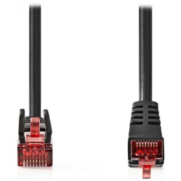 NEDIS síťový kabel CAT6/ zástrčka RJ45 - zástrčka RJ45/ úhlový z jedné strany/ černý/ 2 m