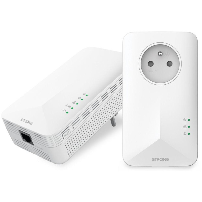 STRONG sada 2 adaptérů Powerline 1000 WF DUO FRV2/ Powerline 1000 Mbit/s/ Wi-Fi 1200 Mbit/s/ 2x LAN/ bílý