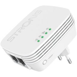 STRONG sada 2 adaptérů Powerline WF 600 DUO MINI/ Powerline 600 Mbit/s/ Wi-Fi 300 Mbit/s/ 2x LAN/ bílý