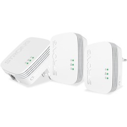 STRONG sada 3 adaptérů Powerline 600 TRI MINI/ 600 Mbit/s/ 1x LAN/ bílý