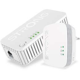 STRONG sada 2 adaptérů Powerline WF 1000 DUO MINI/ Powerline 1000 Mbit/s/ Wi-Fi 750 Mbit/s/ 1x LAN/ bílý
